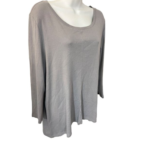New Directions Pewter Long Sleeve Womens Tunic XL NWT - Picture 3 of 9